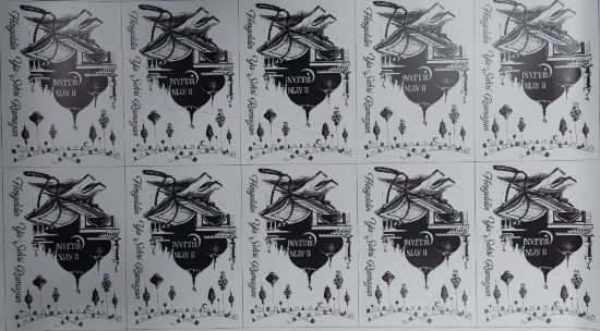 Siyah Soft Hoşgeldin Ya Şehri Ramazan Dekoratif Cam Duvar Mobilya Sticker 20x28cm resmi