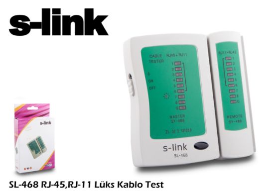 S-link SL-468 rj-45 rj-11 Lüx Kablo Test Cihazı resmi