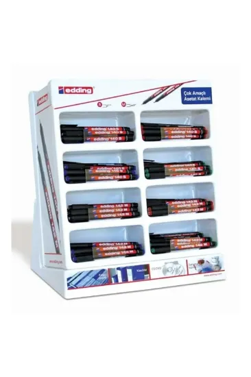 Edding Asetat Kalemi Permanent 500 LÜ Dısplay Masa Üstü resmi