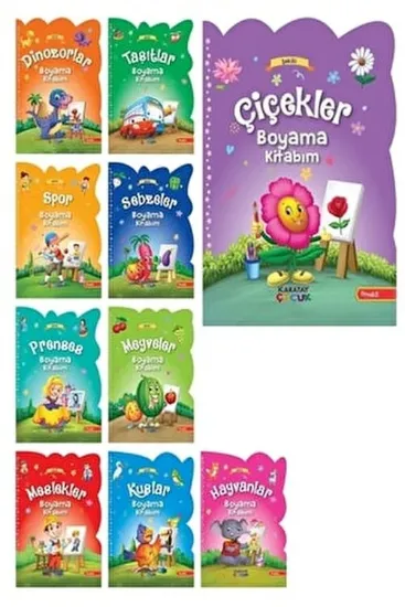 4E Büyük Şekilli Örnekli Kavramlar Boyama Serisi 10 Kitap resmi