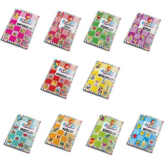 4E Bilgin Zeki Kavramlar Boyama Serisi 10 Kitap resmi