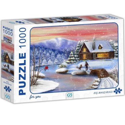 Ca Puzzle 1000 Parça Kış Manzarası 7018 resmi