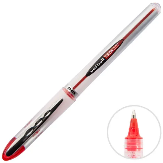 Uni-Ball Roller Kalem Vision Elite Bilye Uç 0.8 MM Bordo UB-200 (12 Adet) resmi