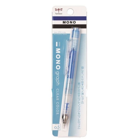 Tombow Versatil Kalem Mono Graph 0.5 MM Şeffaf Mavi resmi