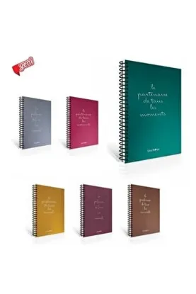 Çınar Sert Kapak Spiralli Defter Moments 120 YP 17x24 Kareli 120/4 55115 resmi