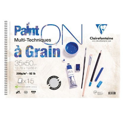 Claırefontaıne Resim Defteri Paınt-On A Graın Start Çizim Blok 15 YP 35x50 CM 160 GR PD966450 resmi