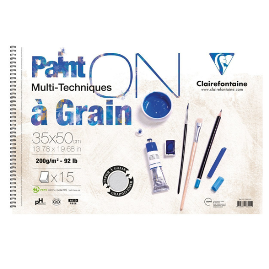 Claırefontaıne Resim Defteri Paınt-On A Graın Start Çizim Blok 15 YP 35x50 CM 160 GR PD966450 resmi