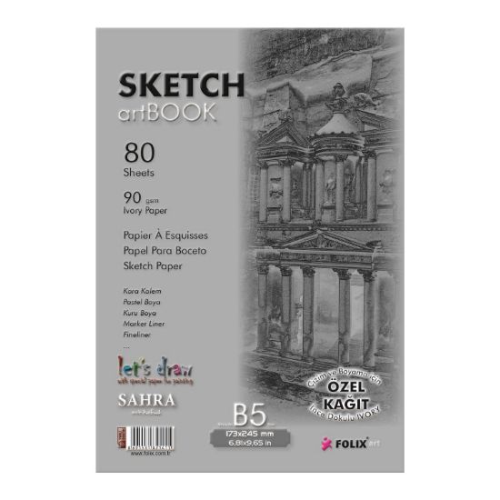 Sahra Bloknot Tutkallı Ivory Kağıt 17,3x24,5 90 GR  resmi