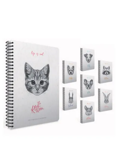 Gıpta Lıfe Is Cool Spiralli Sert Kapak Defter 17x24 120 YP Çiz. resmi