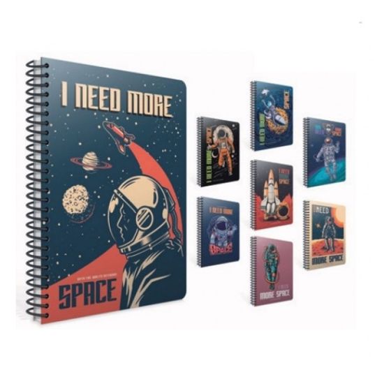 Gıpta Space Spiralli Karton Kapak Defter A6 80 YP Çizgili resmi