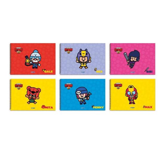 Gıpta Resim Defteri Spiralli 15 YP 17x24 Brawl Star (12 Adet) resmi