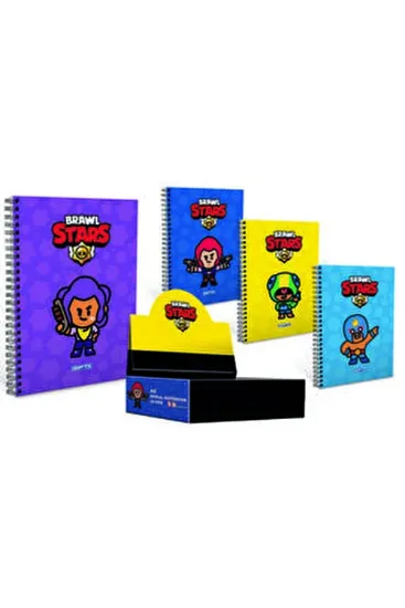 Gıpta Spiralli A6 Karton Kapak Defter Brawl Star (36 Adet) resmi
