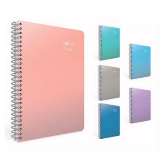 Gıpta Thebook Spırals Spiralli Sert Kapak Defter 17x24 140 YP Kareli 5519 resmi