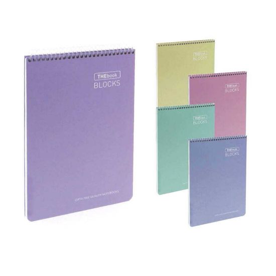Gıpta Bloknot Thebook Blocks Spiralli Sert Kapak A4 100 YP Çizgili 5521 resmi