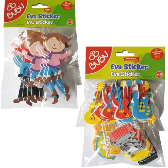 Bu-Bu 3D Eva Sticker Renkli Karışık 24 Lü BUBU-STS043 resmi