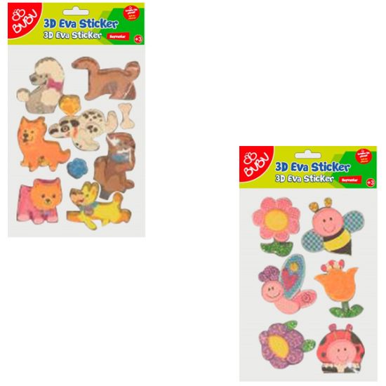 Bu-Bu 3D Eva Simli Sticker Hayvanlar BUBU-STS045 resmi