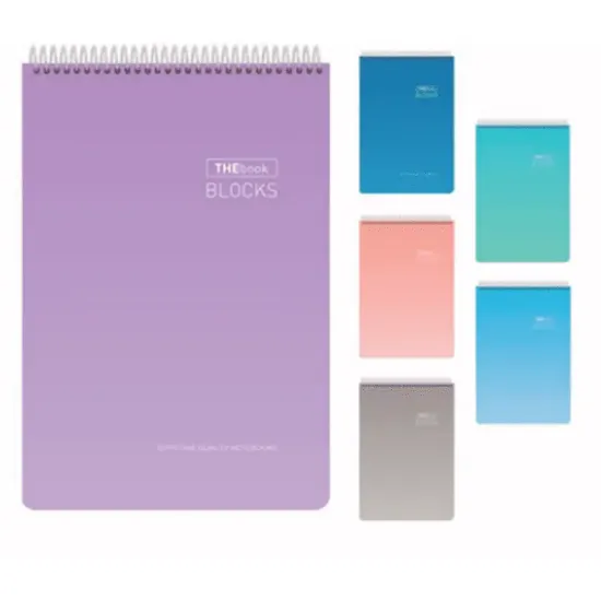 Gıpta Bloknot Thebook Blocks Spiralli Sert Kapak A4 100 YP Kareli 5522 resmi