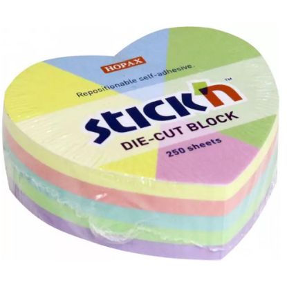 Hopax Stickn Yapışkan Notblok 64x67 Pastel Kalp 250 YP 21835 resmi