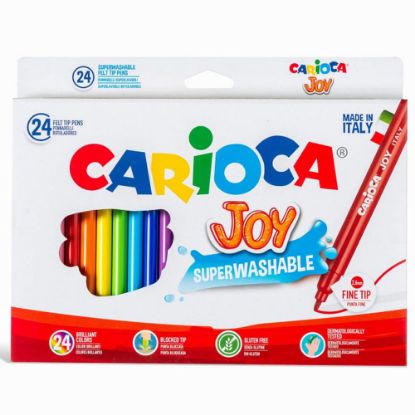 Carioca Keçeli Boya Kalemi Joy Süper Yıkanabilir 24 Lü 40615 resmi