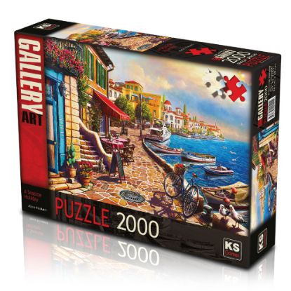Ks Games Puzzle 2000 Parça A Seaside Holiday 22511 resmi