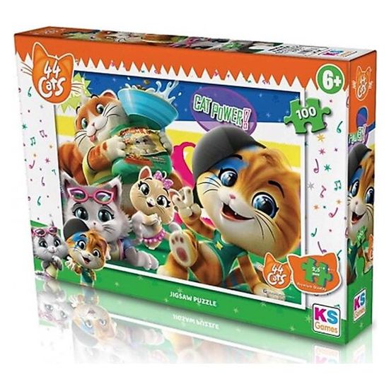 Ks Games Puzzle 100 Parça 44 Cats 714 resmi