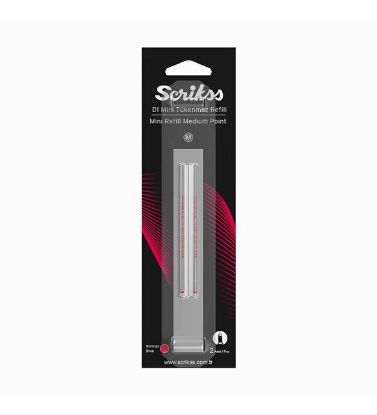 Scrikss D1 Tukenmez Medıum Kısa Refil Kırmızı Bls resmi