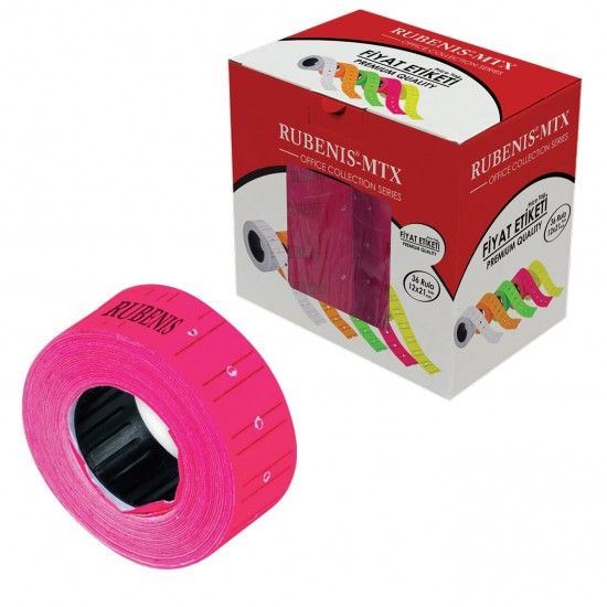 Rubenis Fiyat Etiketi 12x21 Pembe RB MTX-P (36 Adet) resmi