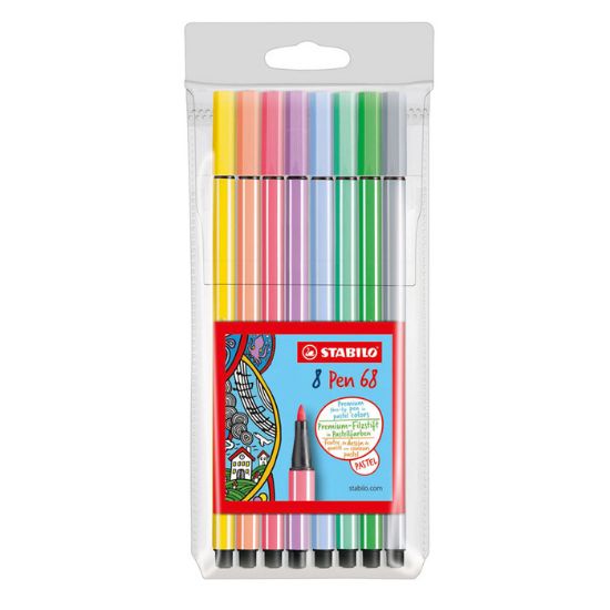 Stabilo Keçe Uçlu Boya Kalemi 8 Li Pastel Paket 68/8-01 resmi