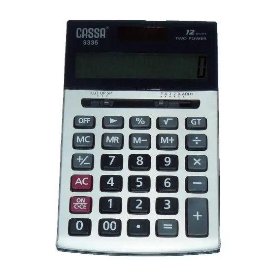 Cassa Hesap Makinesi Elektronik 12 Hane Siyah 9335 resmi