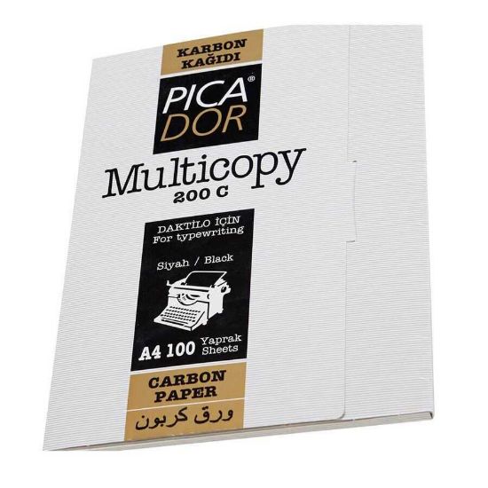 Picador Karbon Kağıdı Multicopy 100 LÜ A4 Siyah 200C (100 Adet) resmi