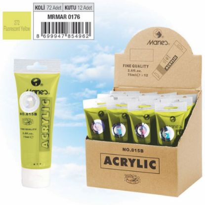 Maries Akrilik Boya 75 ML Fluorescent Sarı 815-272  resmi
