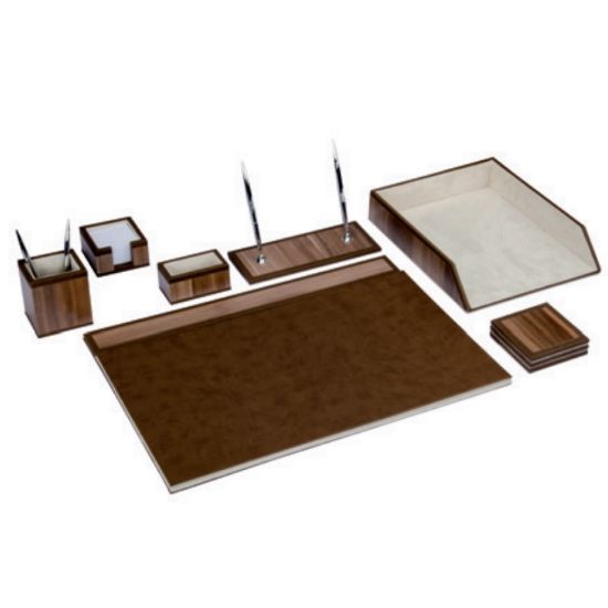 Gıpta Sümen Takımı 8 Parça Laron Ahşap Kayve-Krem resmi