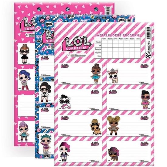 Lol Omg Ders Programlı Etiket 3 LÜ resmi