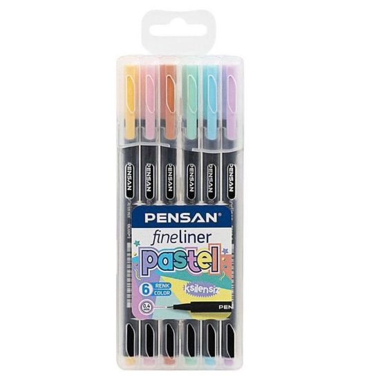 Pensan Fineliner 6 Lı Pastel Pvc Kutu 6200 resmi