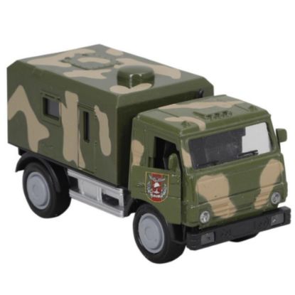 Birlik 1:36 Metal Çekbırak Işıklı Askeri&Polis Kamyonları FY5077P-12D (12 Adet) resmi