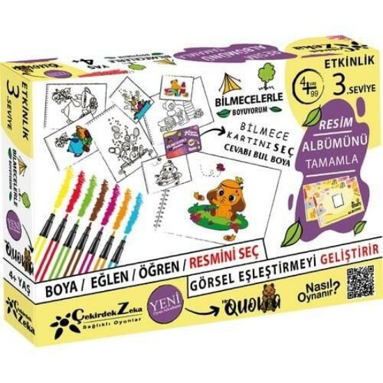 Çekirdek Zeka Bilmecelerle Boyuyorum ZK63 resmi