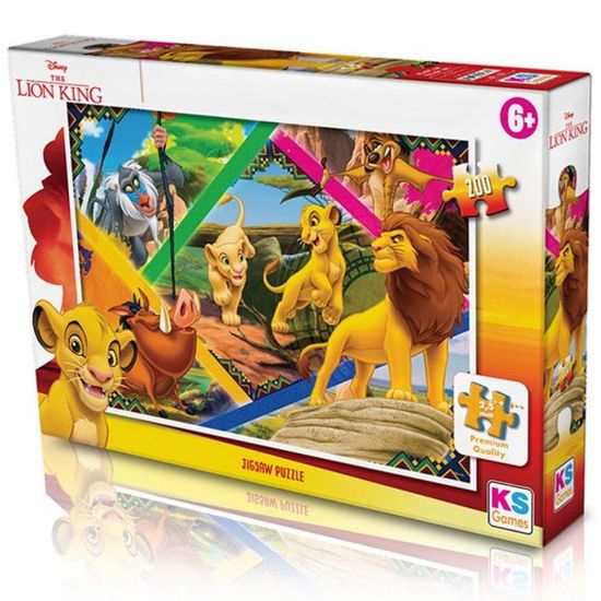 Ks Games Puzzle 200 Parça Lıon Kıng Puzzle LK 113 resmi