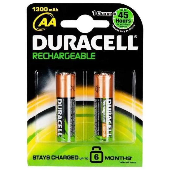 Duracell Şarjlı Kalem Pil (AA) 1300 MAH 2 Lİ resmi
