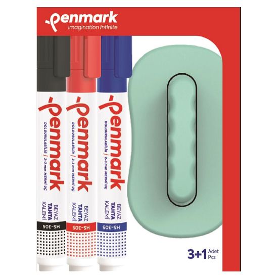 Penmark Tahta Kalemi 3 Lü Set+Silgi HS-305-TK3S resmi