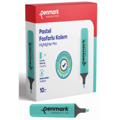 Penmark Fosforlu Kalem Pastel Nane Şekeri HS-505 08 (10 Adet) resmi