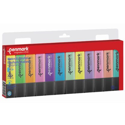 Penmark Fosforlu Kalem 12 Li Karışık Renk 6 Pastel+ 6 Neon  resmi