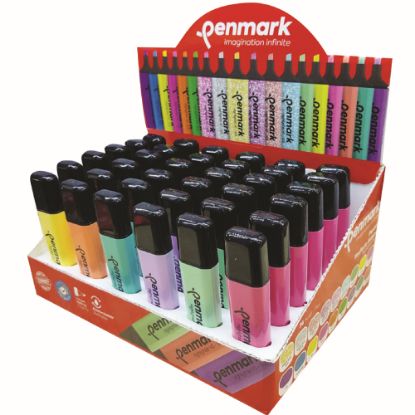 Penmark Fosforlu Kalem Stand Pastel Renkler 36 Lı resmi