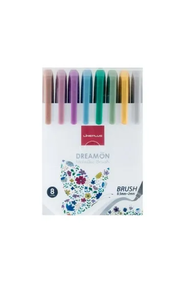 Lineplus Keçeli Kalem Fırça Uçlu Dreamon 8 Li resmi
