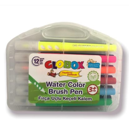 Globox Keçeli Kalem Fırça Uçlu 12 Li 3376 resmi