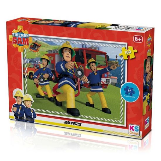 Ks Games Puzzle 100 Parça Fireman Sam Puzzle FRS 714 resmi
