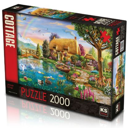 Ks Games Puzzle 2000 Parça Lakesıde Cottage 22505 resmi