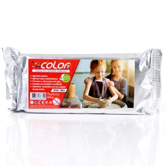 Colorbank Seramik Hamuru Doğal Kil 500 GR Beyaz 450211 resmi