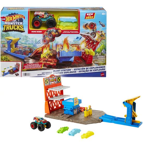 Hot Wheels Monster Trucks Patlama İstasyonu Oyun Seti resmi