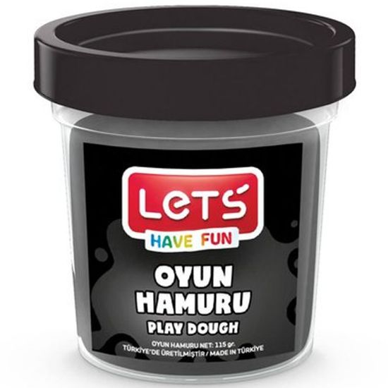 Lets Oyun Hamuru Tek Renk Siyah 110 GR L8440-10 resmi