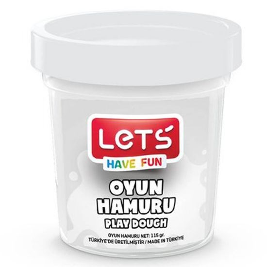 Lets Oyun Hamuru Tek Renk Beyaz 110 GR L8440-5 resmi